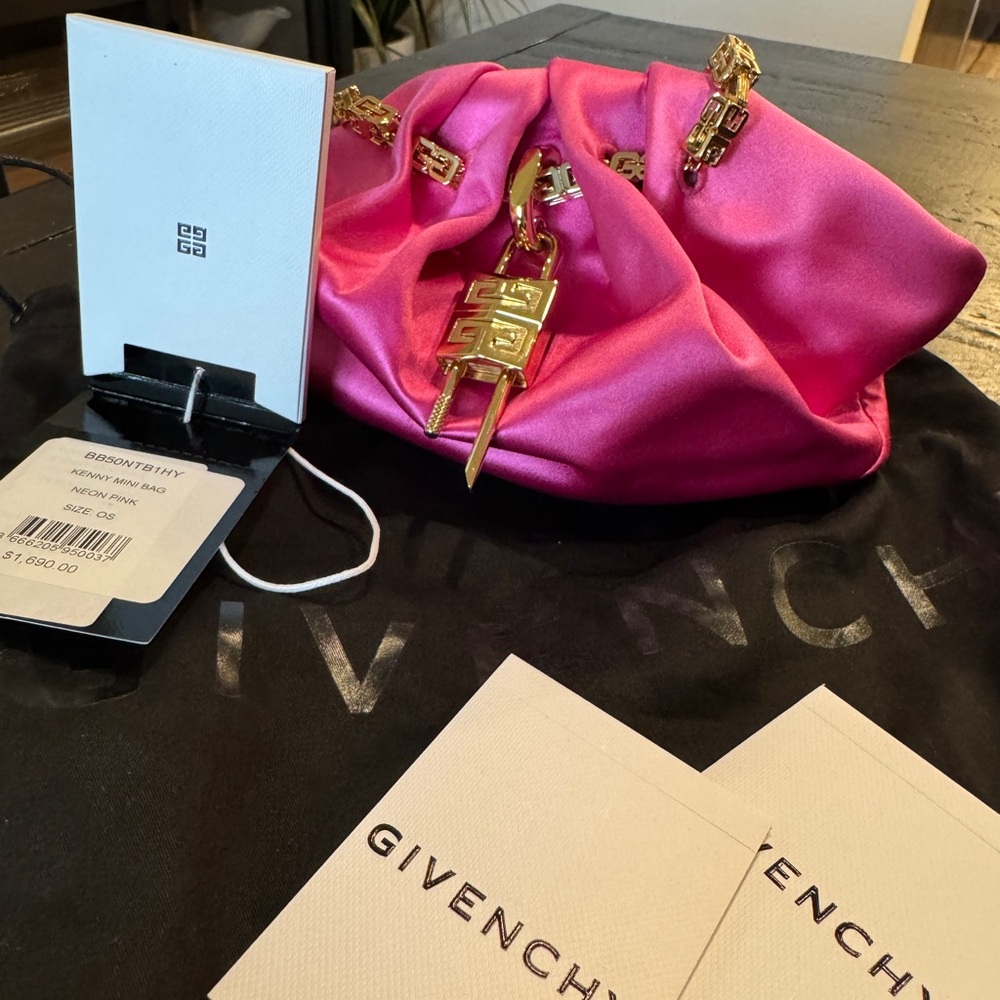 Givenchy Mini Kenny Top-Handle Bag with Monogram Chain